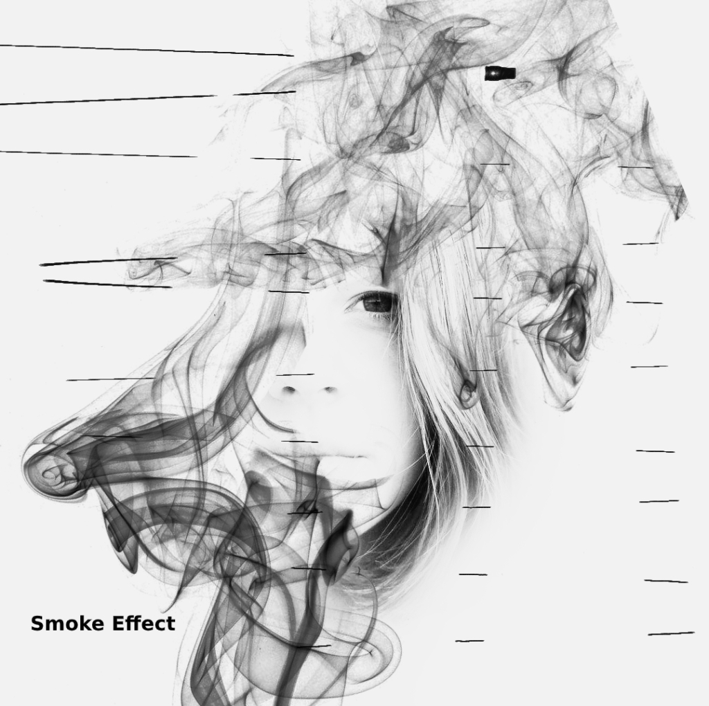 Photopeaを使って煙と顔を使ったCDジャケット風画像作ってみた