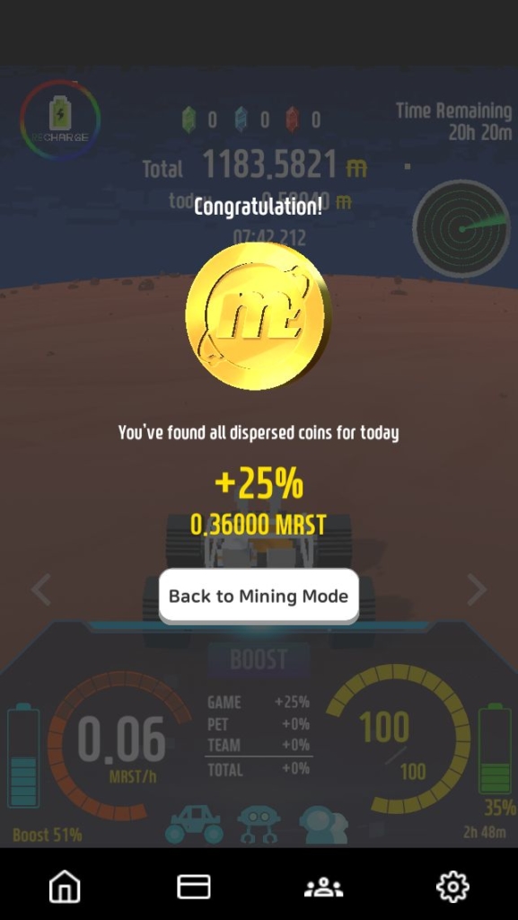 the mars MRST mining ゲームクリア