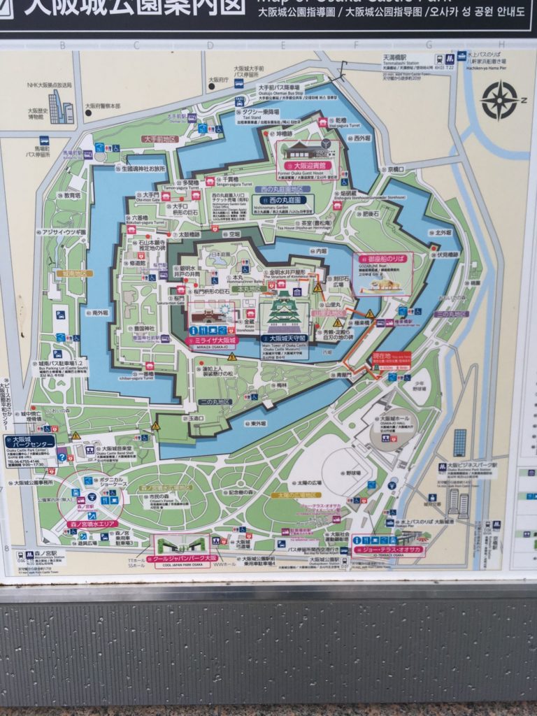 大阪城公園の案内図